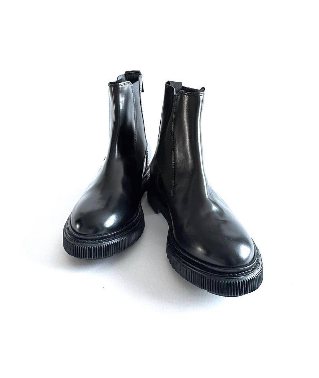 ETUDES Черные кожаные высокие ботинки, фото 2