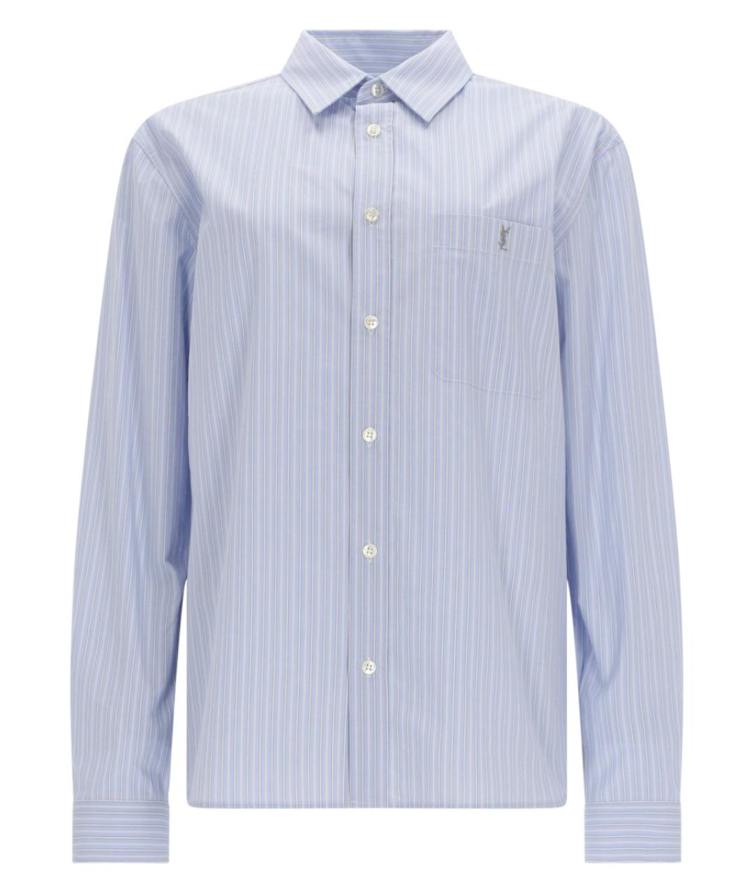 SAINT LAURENT Голубая хлопковая рубашка, фото 1