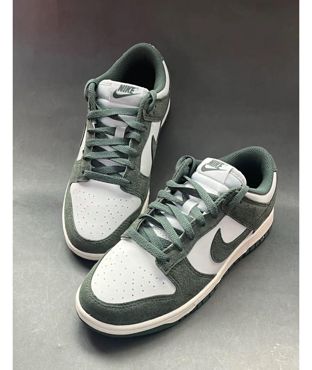 NIKE Зеленые замшевые низкие кроссовки / кеды, фото 6