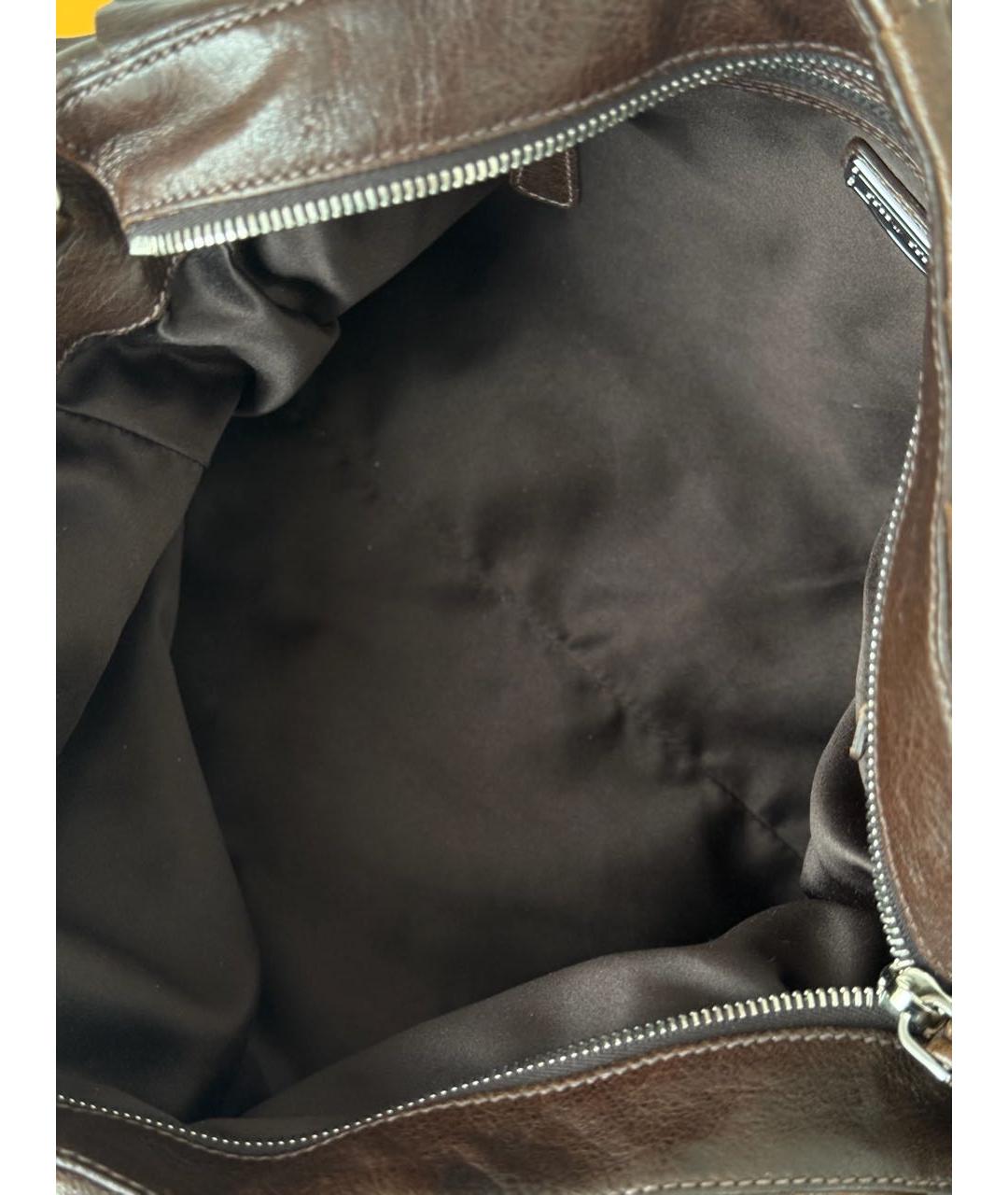 MIU MIU Коричневая кожаная сумка через плечо, фото 3