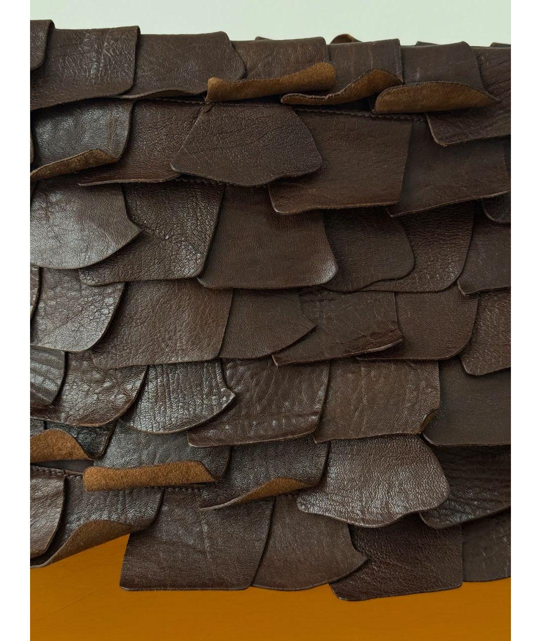 MIU MIU Коричневая кожаная сумка через плечо, фото 7