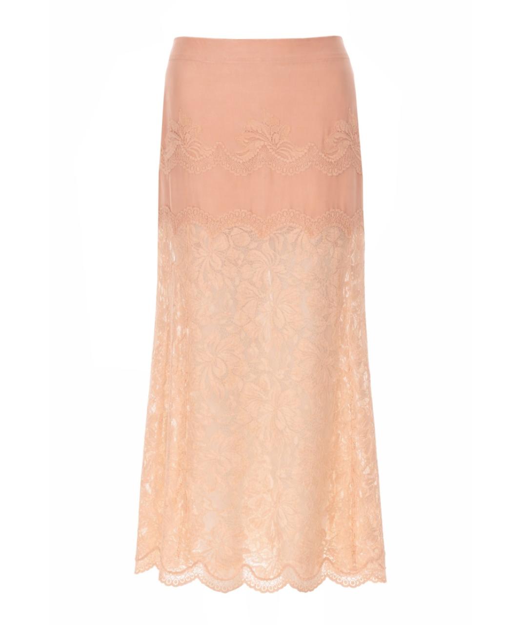 PACO RABANNE Розовая полиамидовая юбка миди, фото 1