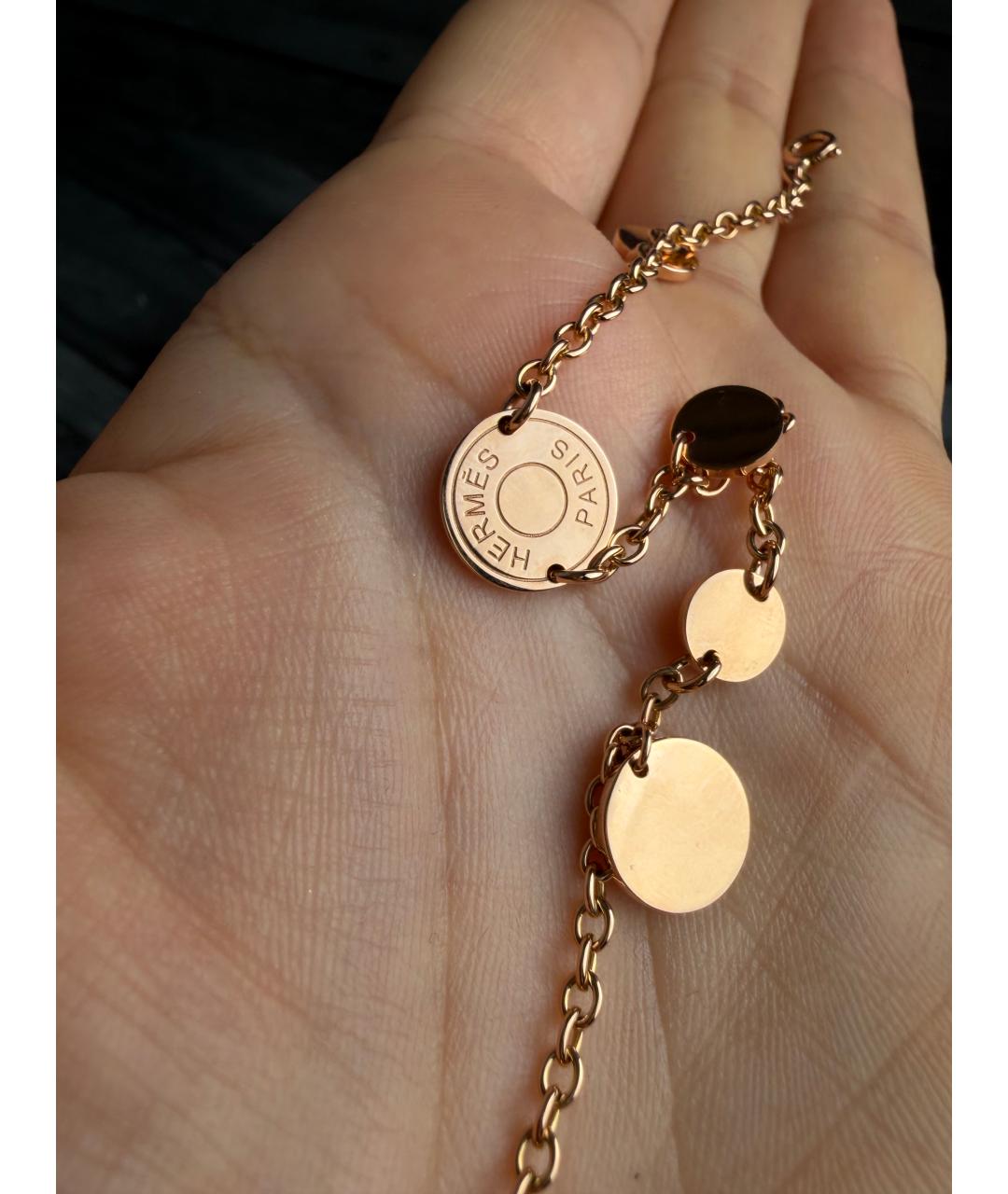 HERMES Золотой браслет из розового золота, фото 3
