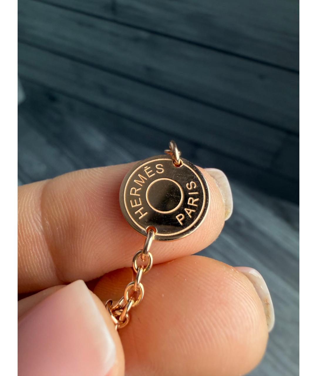 HERMES Золотой браслет из розового золота, фото 5