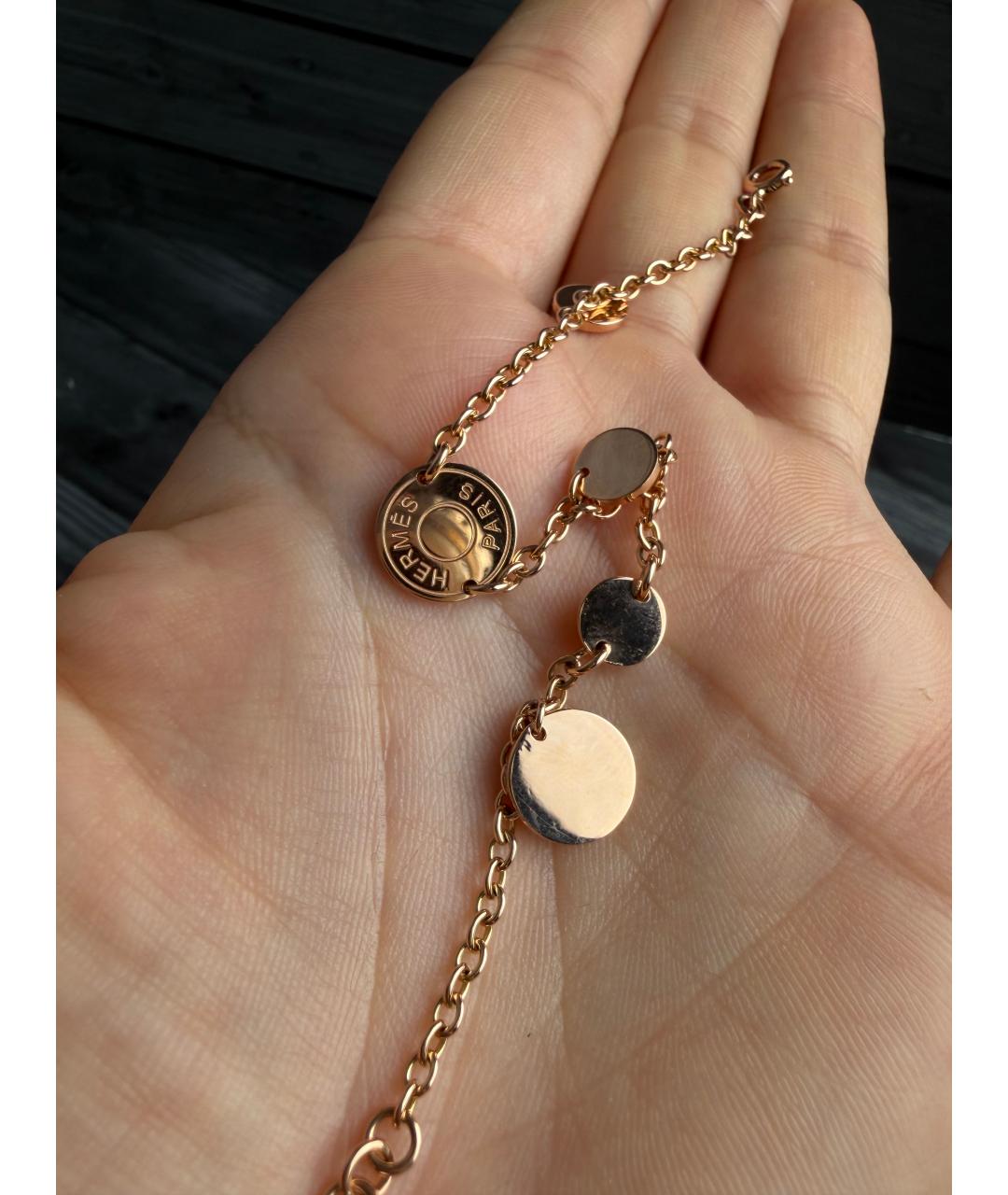 HERMES Золотой браслет из розового золота, фото 2