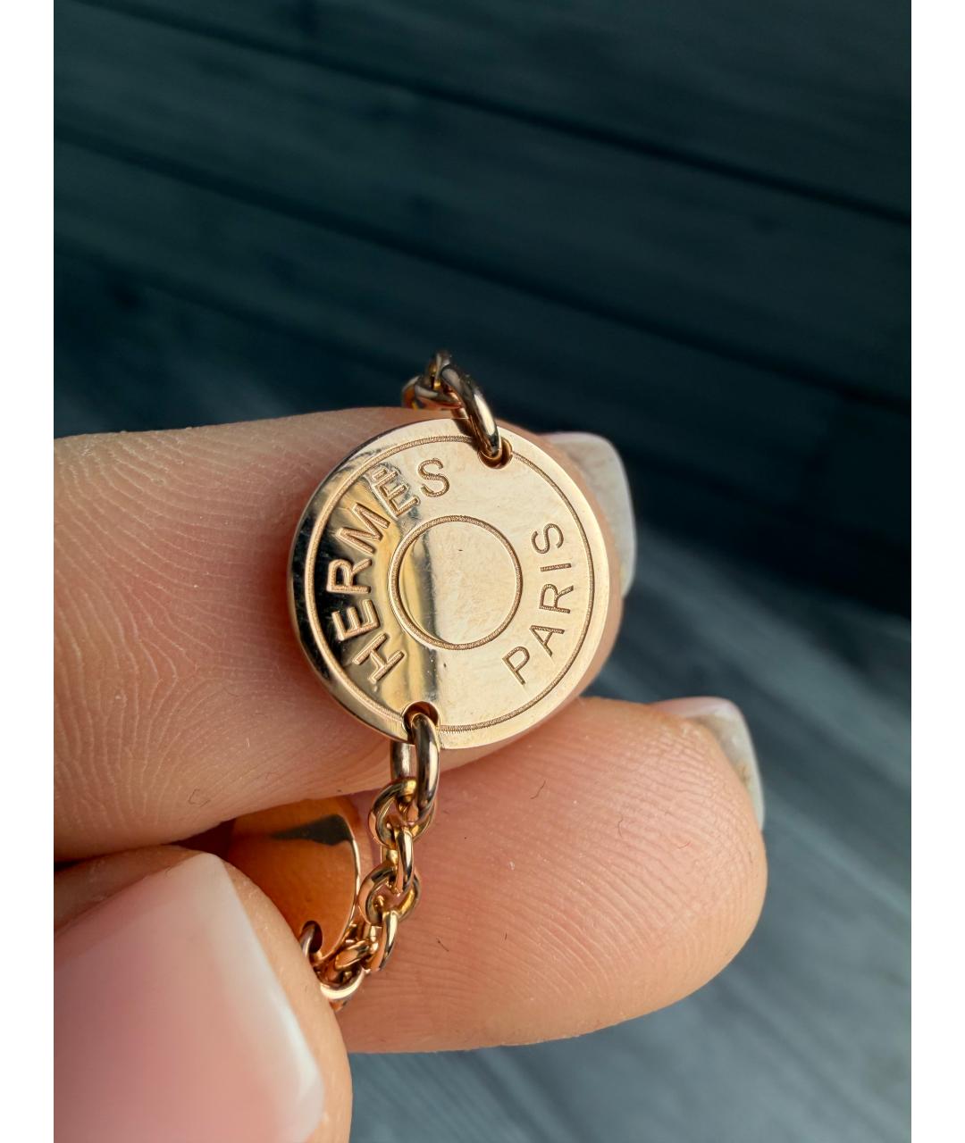 HERMES Золотой браслет из розового золота, фото 4