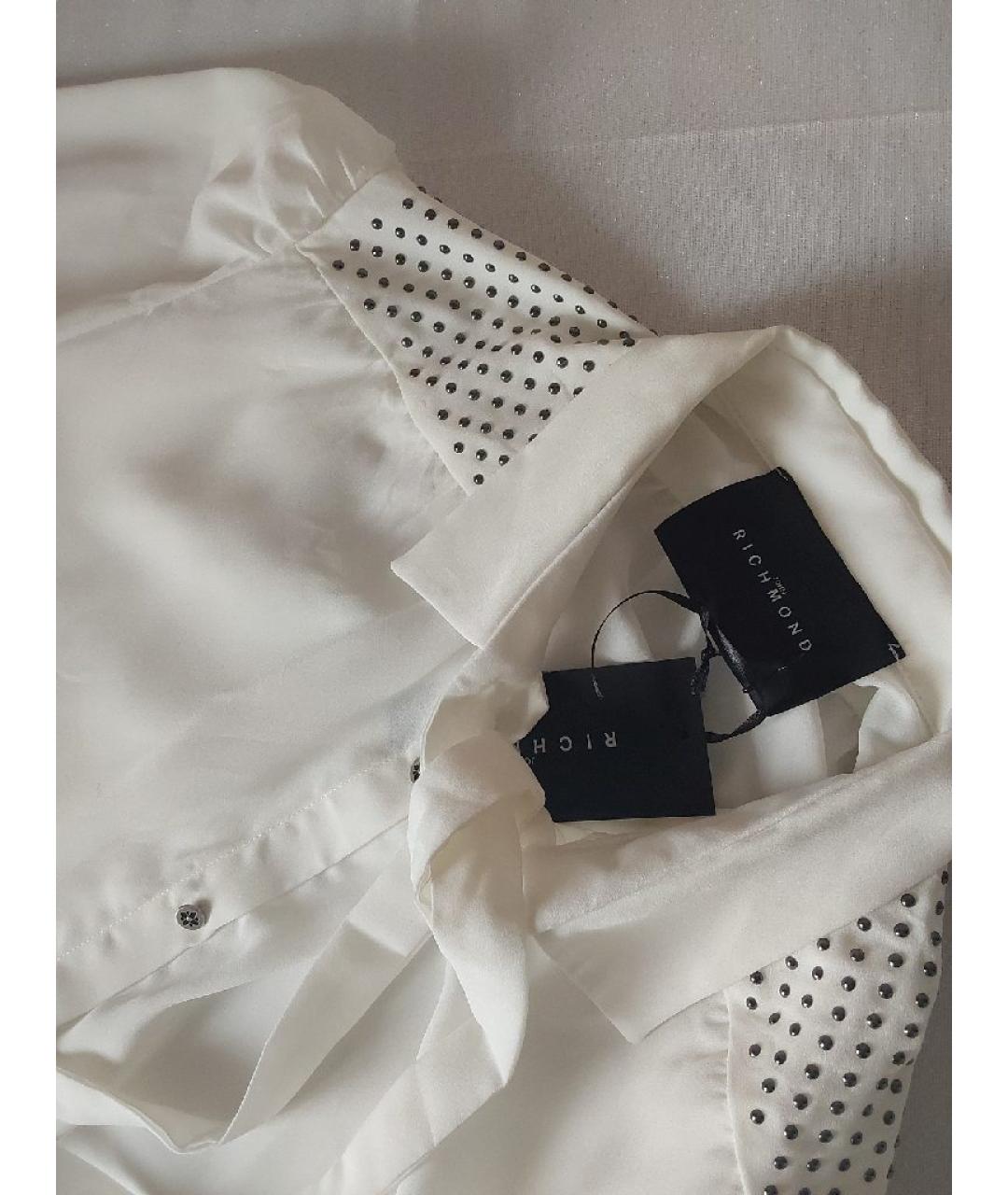 JOHN RICHMOND Белая полиэстеровая блузы, фото 4