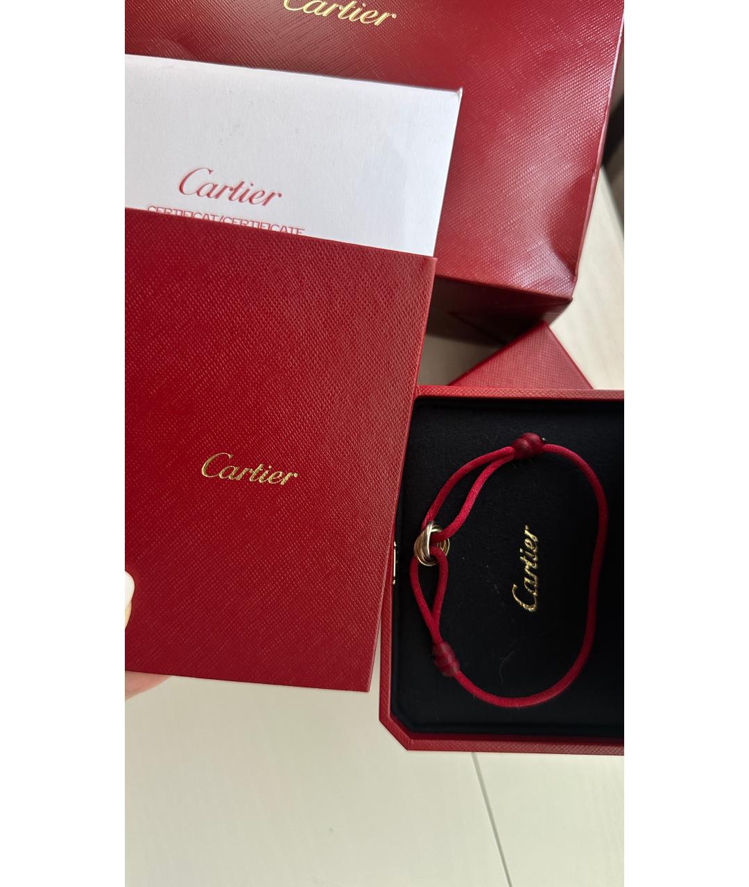 CARTIER Красный браслет из белого золота, фото 2