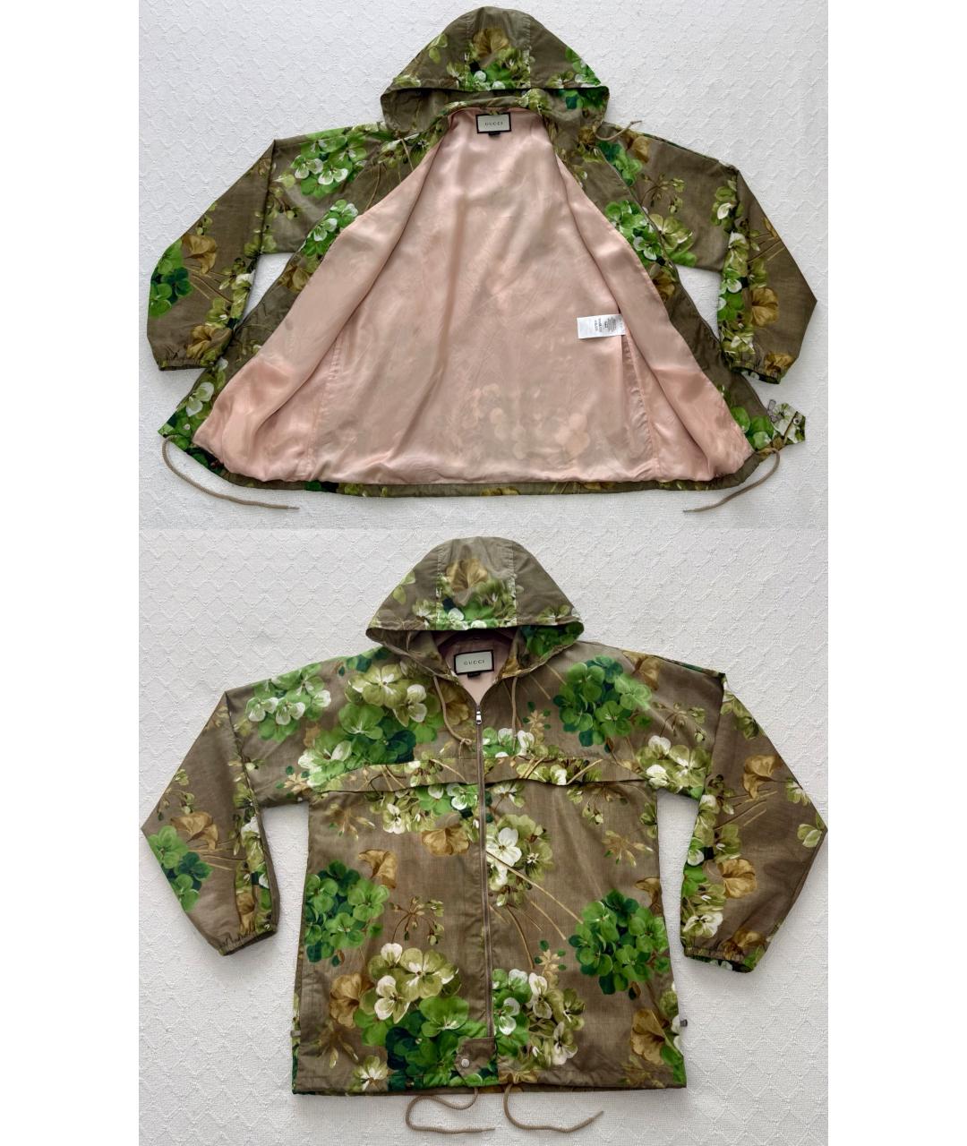 GUCCI Зеленая полиэстеровая куртка, фото 6