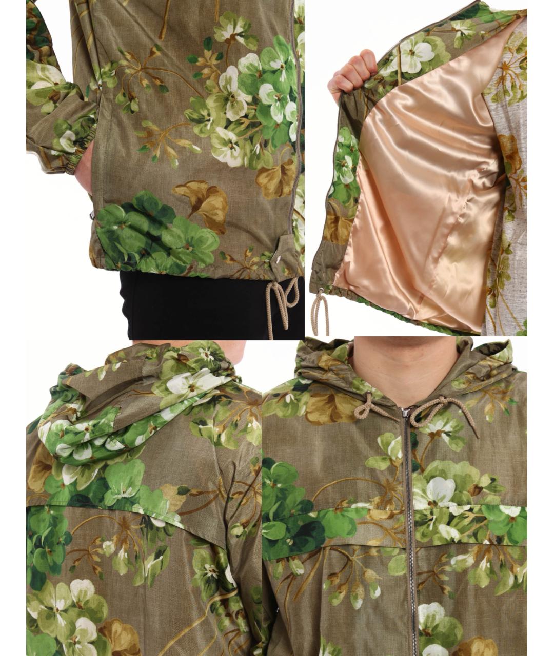 GUCCI Зеленая полиэстеровая куртка, фото 7