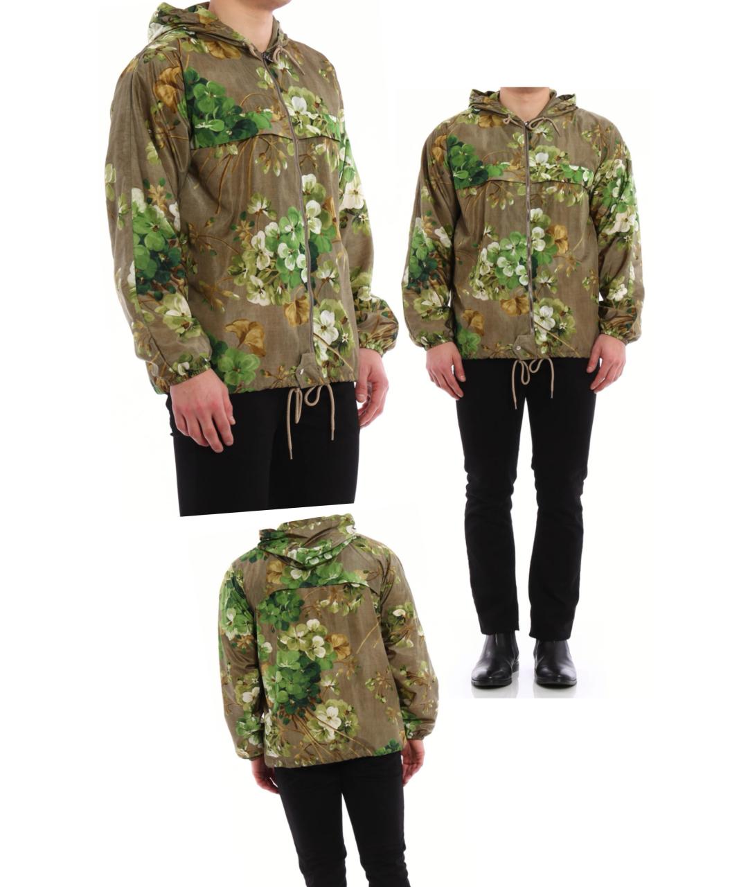 GUCCI Зеленая полиэстеровая куртка, фото 9