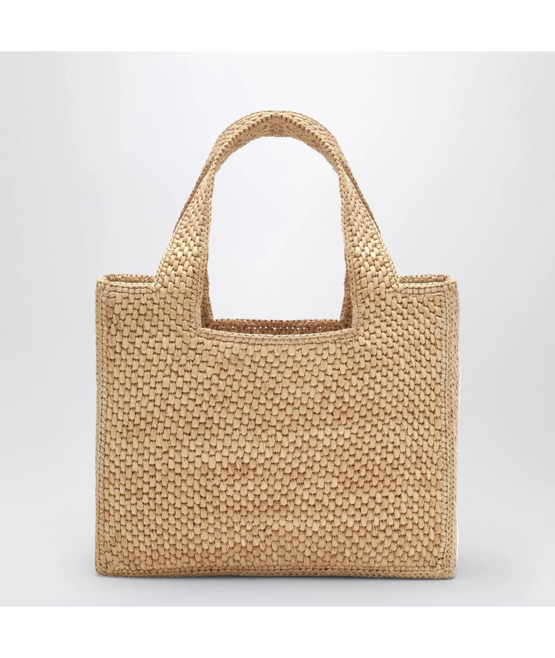 LOEWE Бежевая пелетеная сумка тоут, фото 2