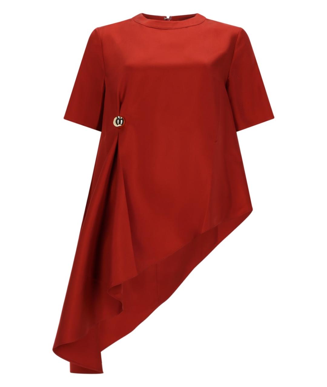 LOULOU STUDIO Красная шелковая блузы, фото 1