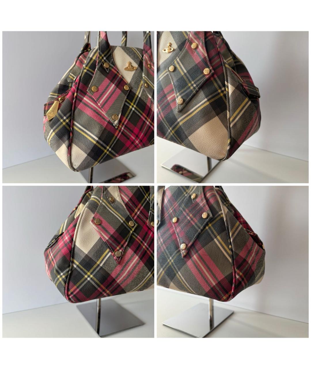 VIVIENNE WESTWOOD Мульти кожаная сумка с короткими ручками, фото 7