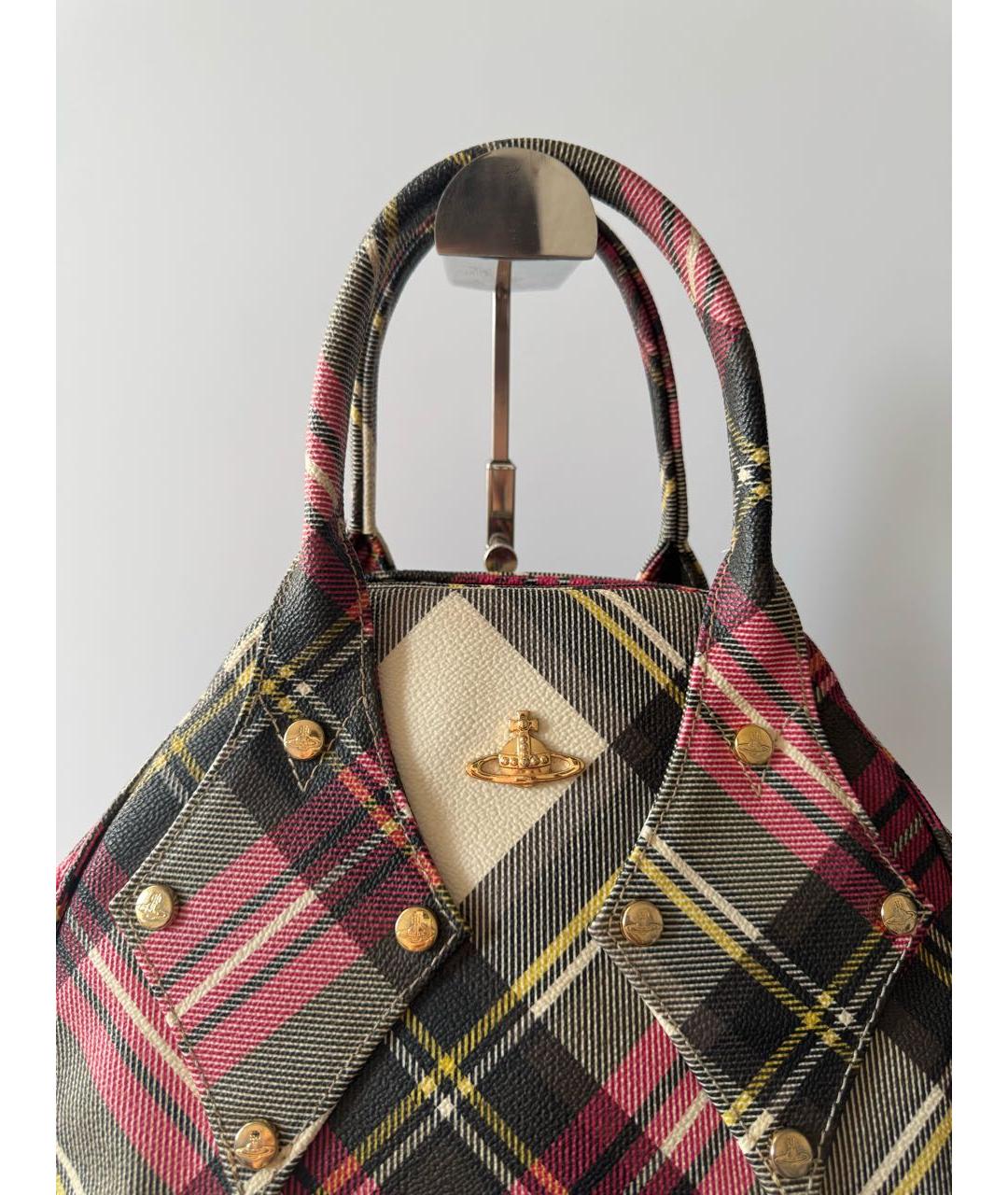 VIVIENNE WESTWOOD Мульти кожаная сумка с короткими ручками, фото 6