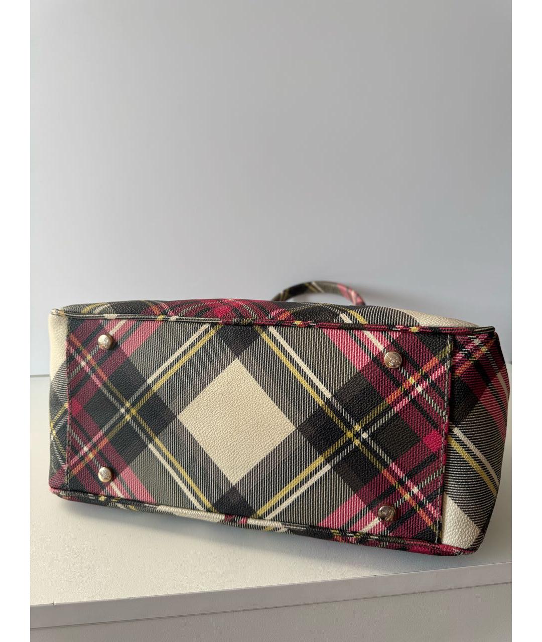 VIVIENNE WESTWOOD Мульти кожаная сумка с короткими ручками, фото 5