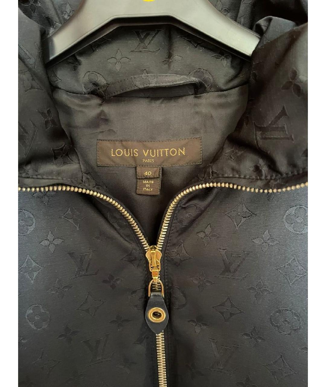 LOUIS VUITTON Черный полиэстеровый пуховик, фото 3