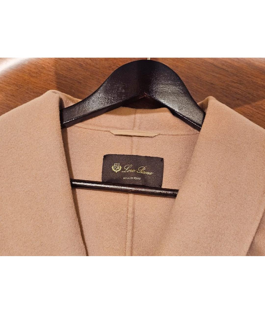 LORO PIANA Бежевое кашемировое пальто, фото 4