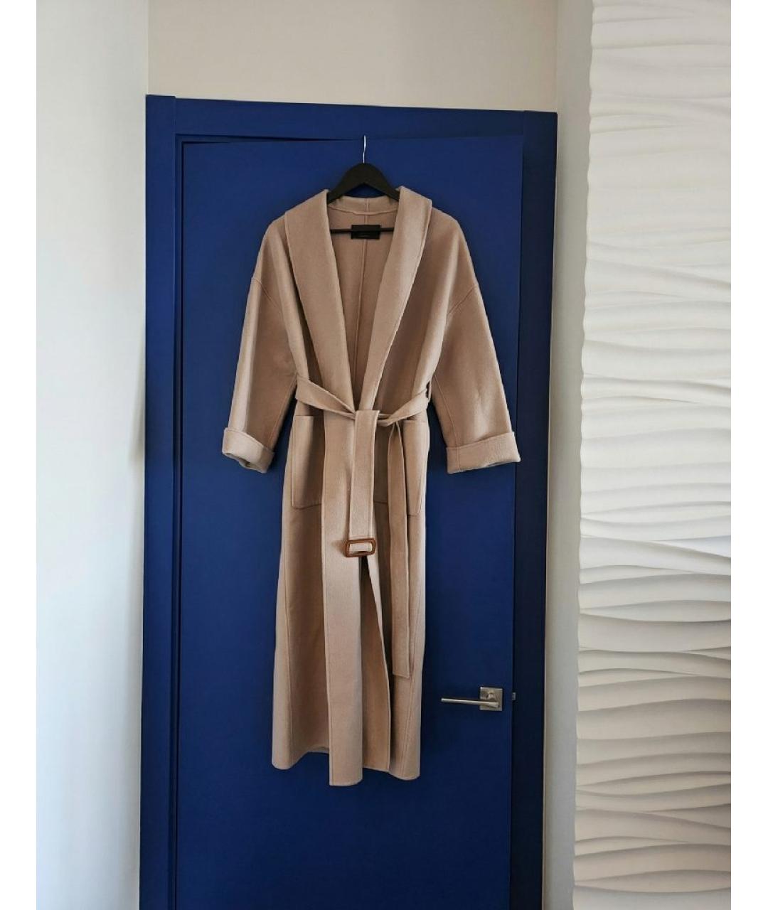 LORO PIANA Бежевое кашемировое пальто, фото 9