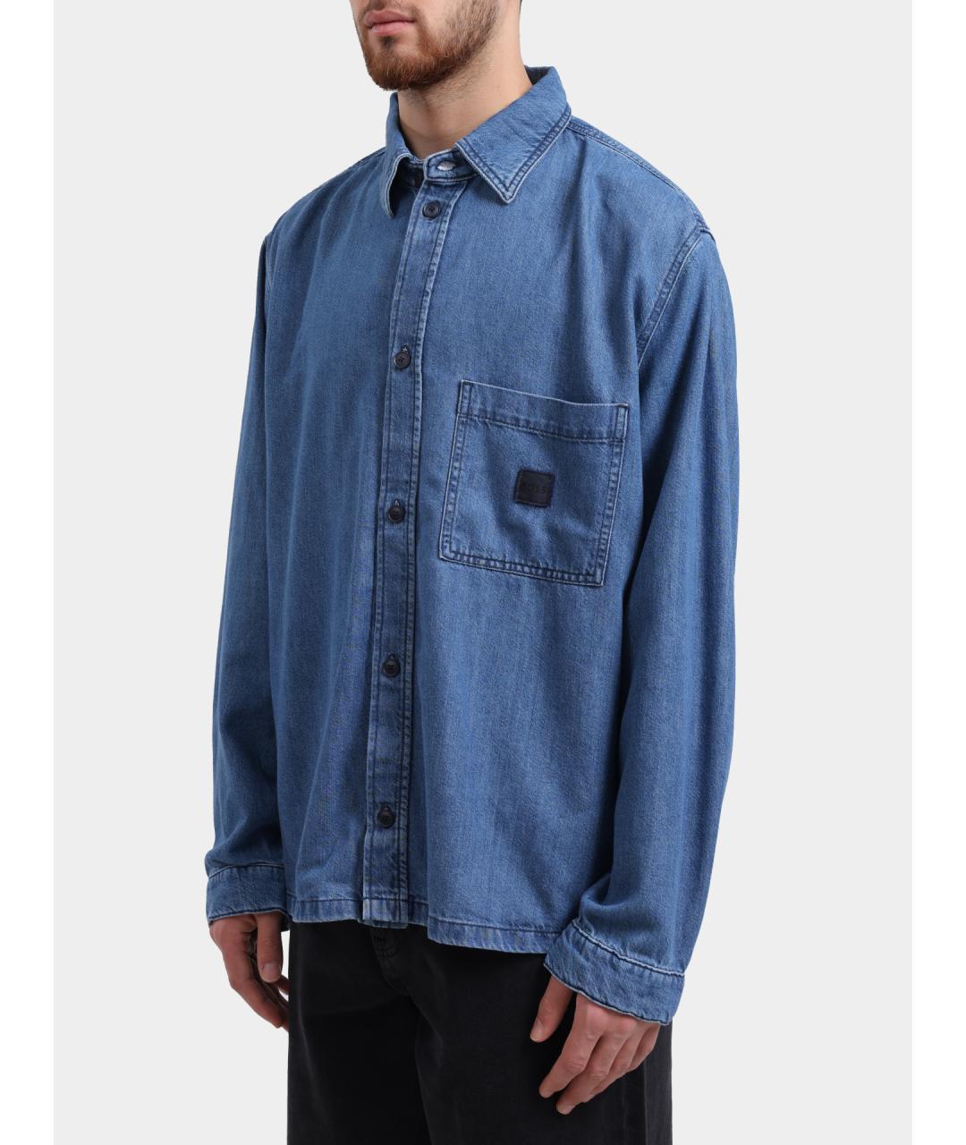 HUGO BOSS Синяя кэжуал рубашка, фото 3