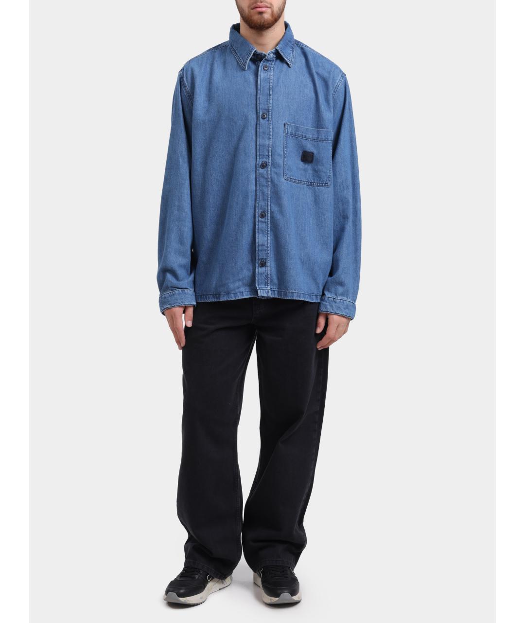 HUGO BOSS Синяя кэжуал рубашка, фото 2