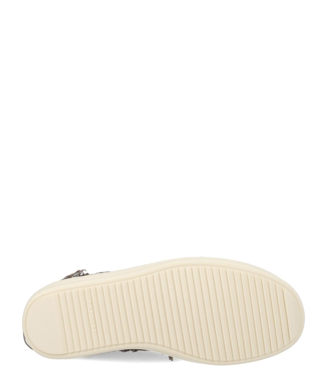 RICK OWENS DRKSHDW Коричневые текстильные высокие кроссовки / кеды, фото 5