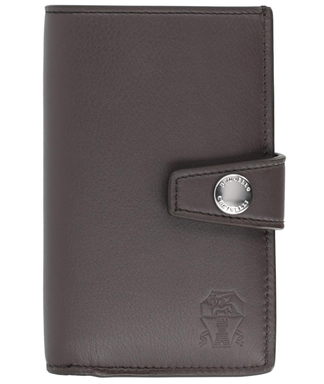 BRUNELLO CUCINELLI Коричневый кожаный кошелек, фото 1