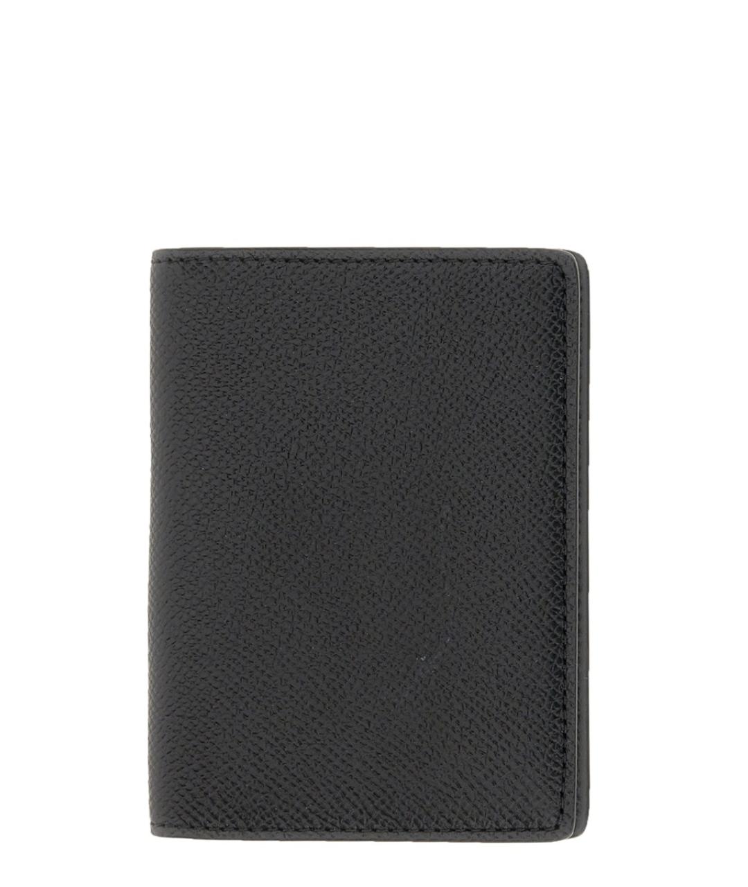 MAISON MARGIELA Черный кожаный кошелек, фото 2