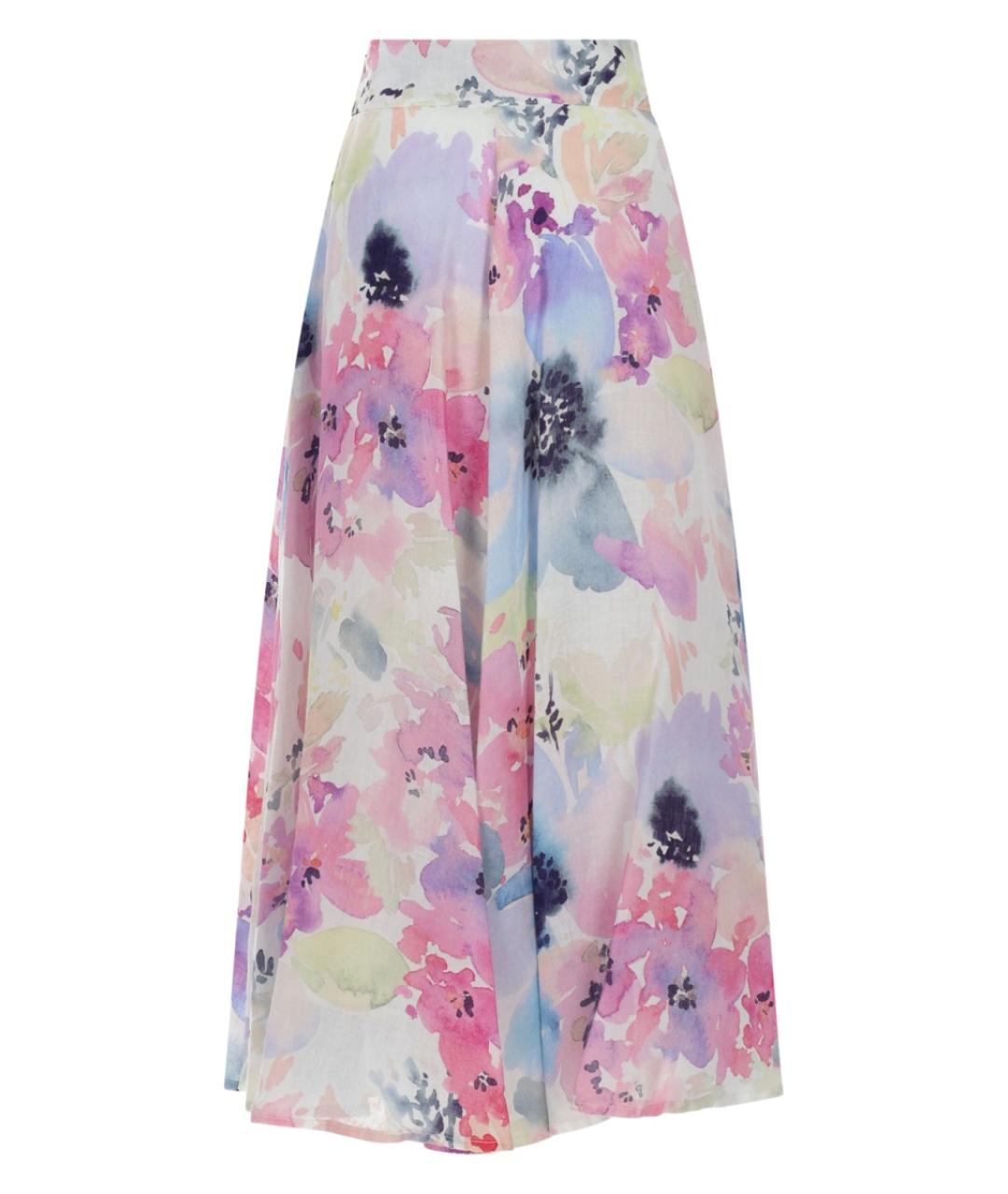 120% LINO Мульти хлопковая юбка миди, фото 2