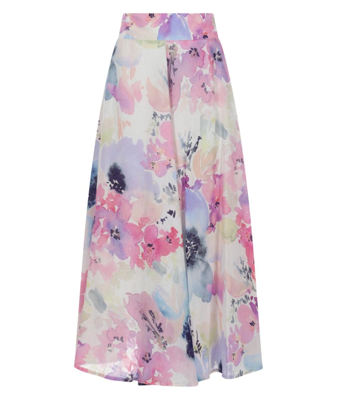 120% LINO Мульти хлопковая юбка миди, фото 1