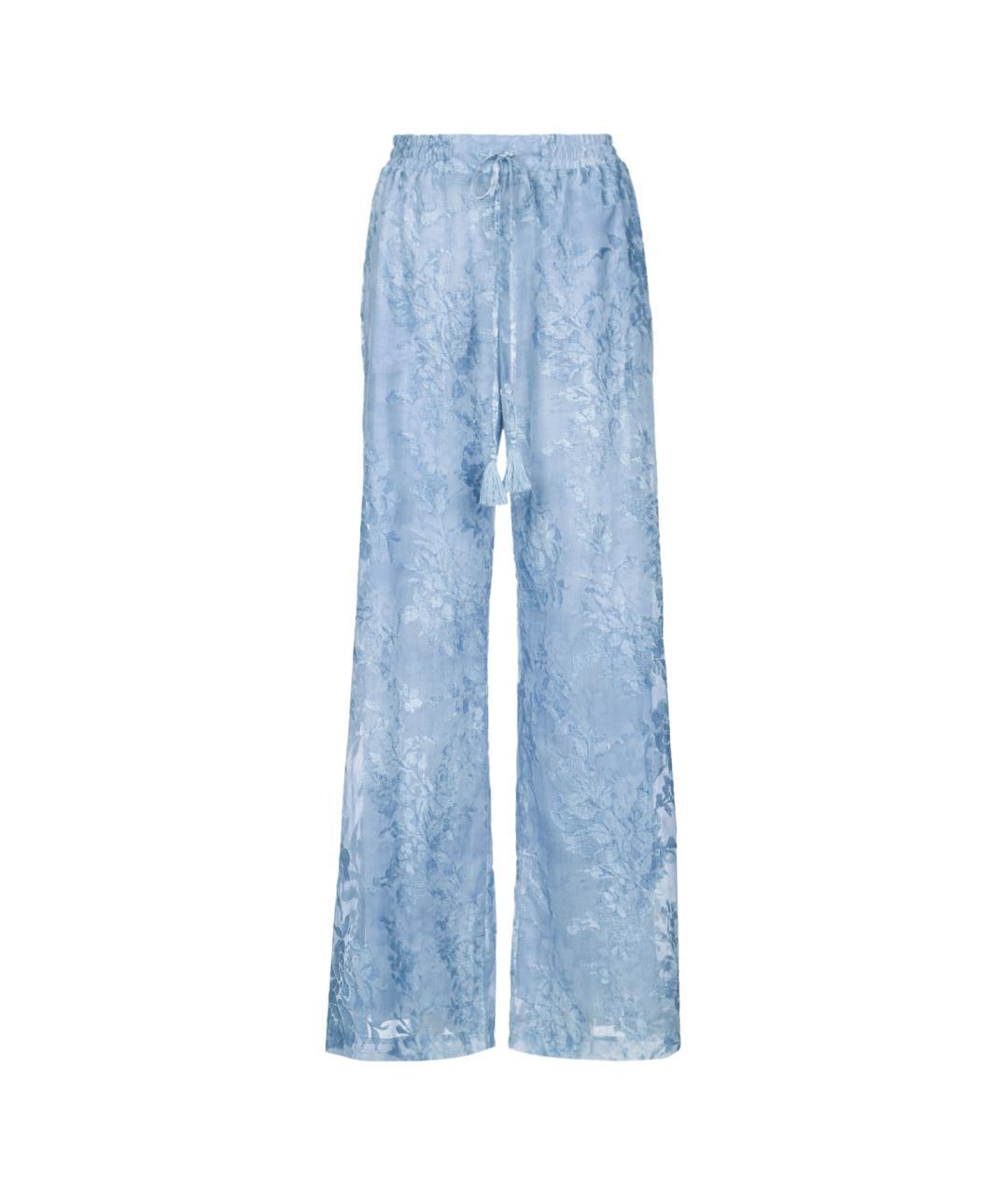 ERMANNO FIRENZE Синие прямые брюки, фото 3