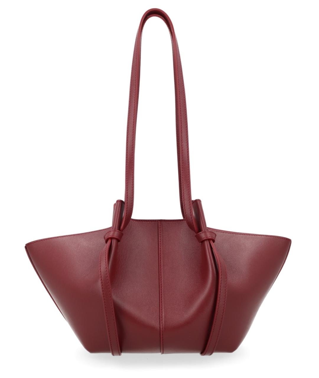 YUZEFI Бордовая кожаная сумка через плечо, фото 2