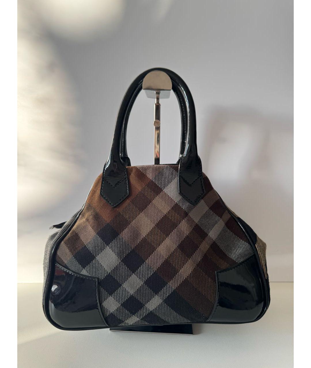 VIVIENNE WESTWOOD Коричневая хлопковая сумка с короткими ручками, фото 2