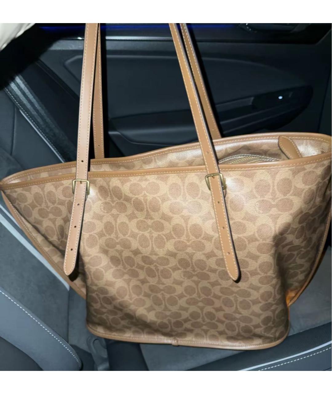 COACH Коричневая сумка тоут, фото 6