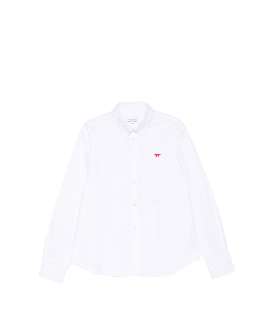 MAISON KITSUNE Белая хлопковая классическая рубашка, фото 1