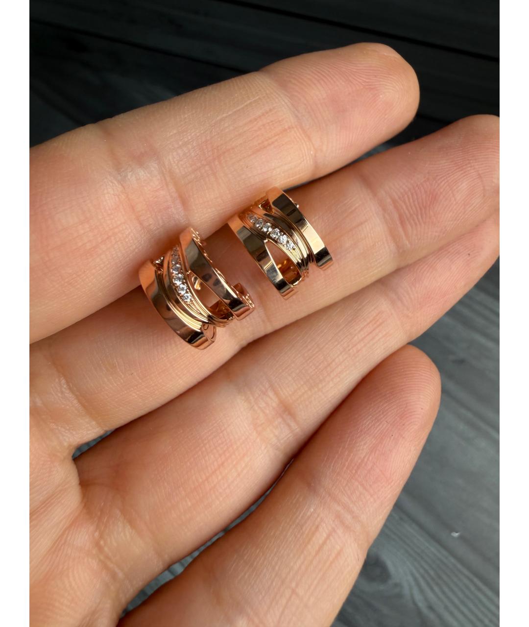 BVLGARI Золотые серьги из розового золота, фото 2