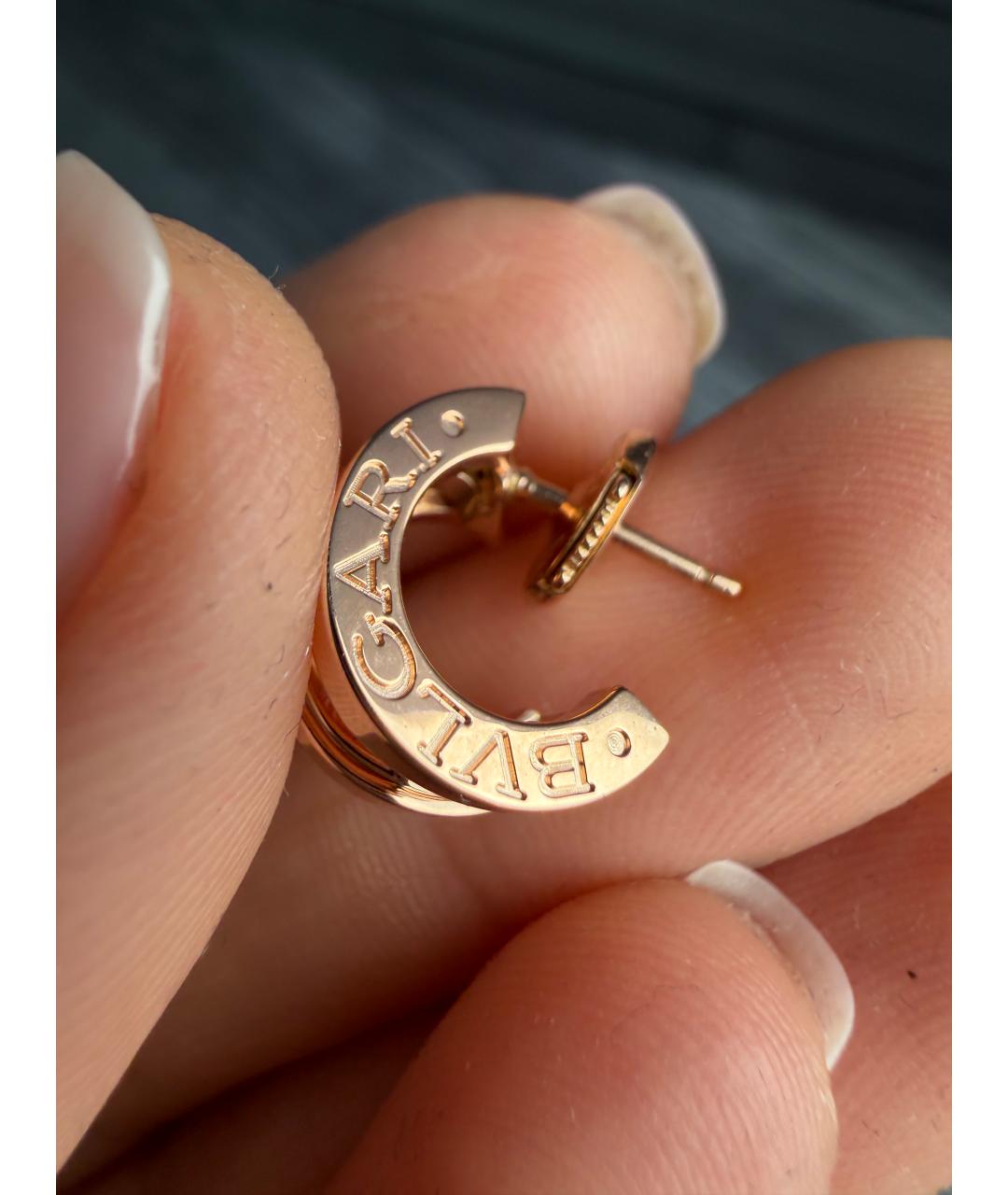 BVLGARI Золотые серьги из розового золота, фото 4