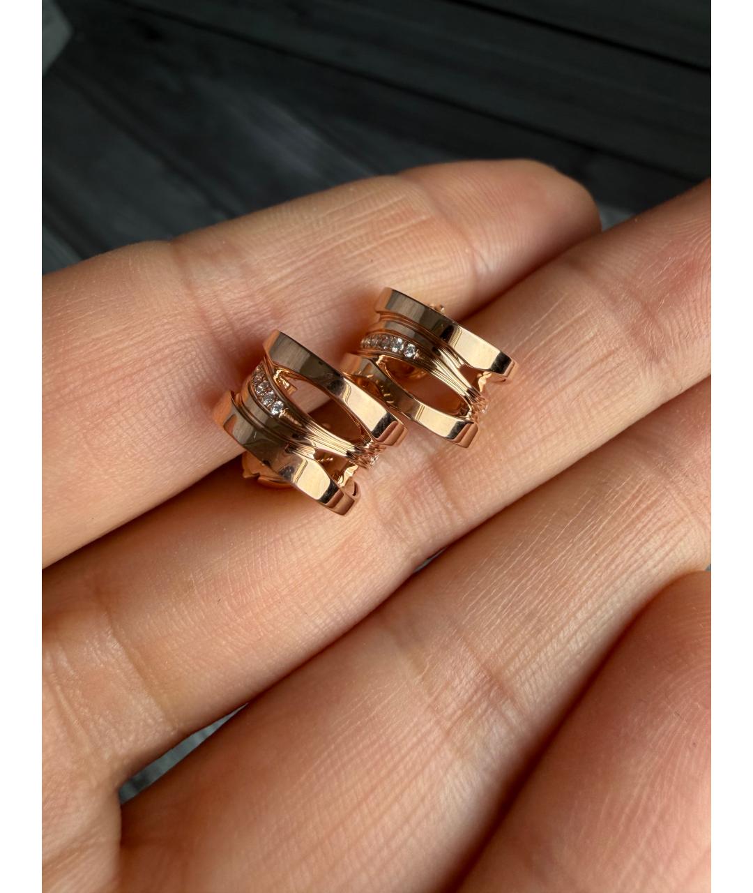 BVLGARI Золотые серьги из розового золота, фото 3