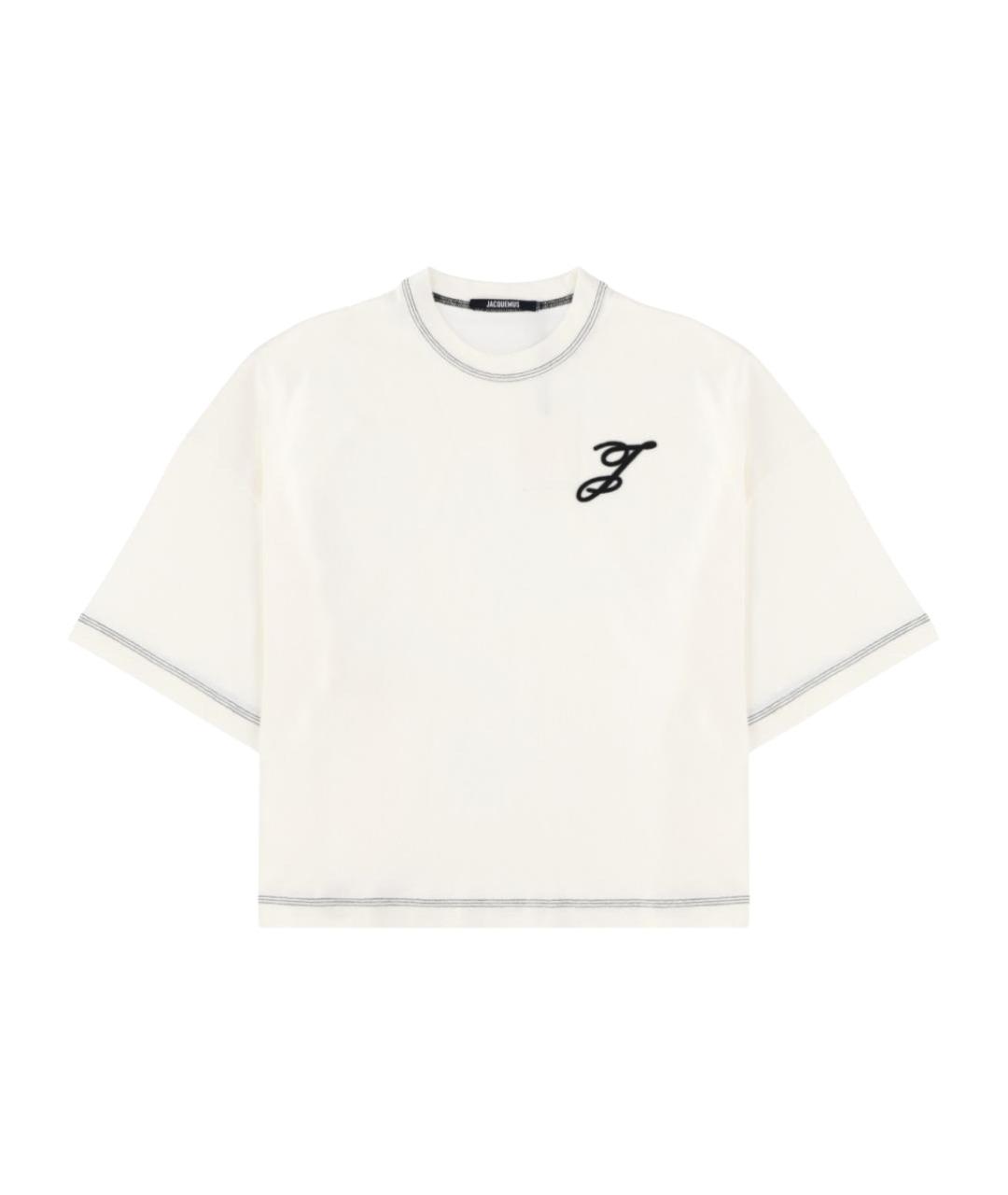 JACQUEMUS Белая хлопковая футболка, фото 1