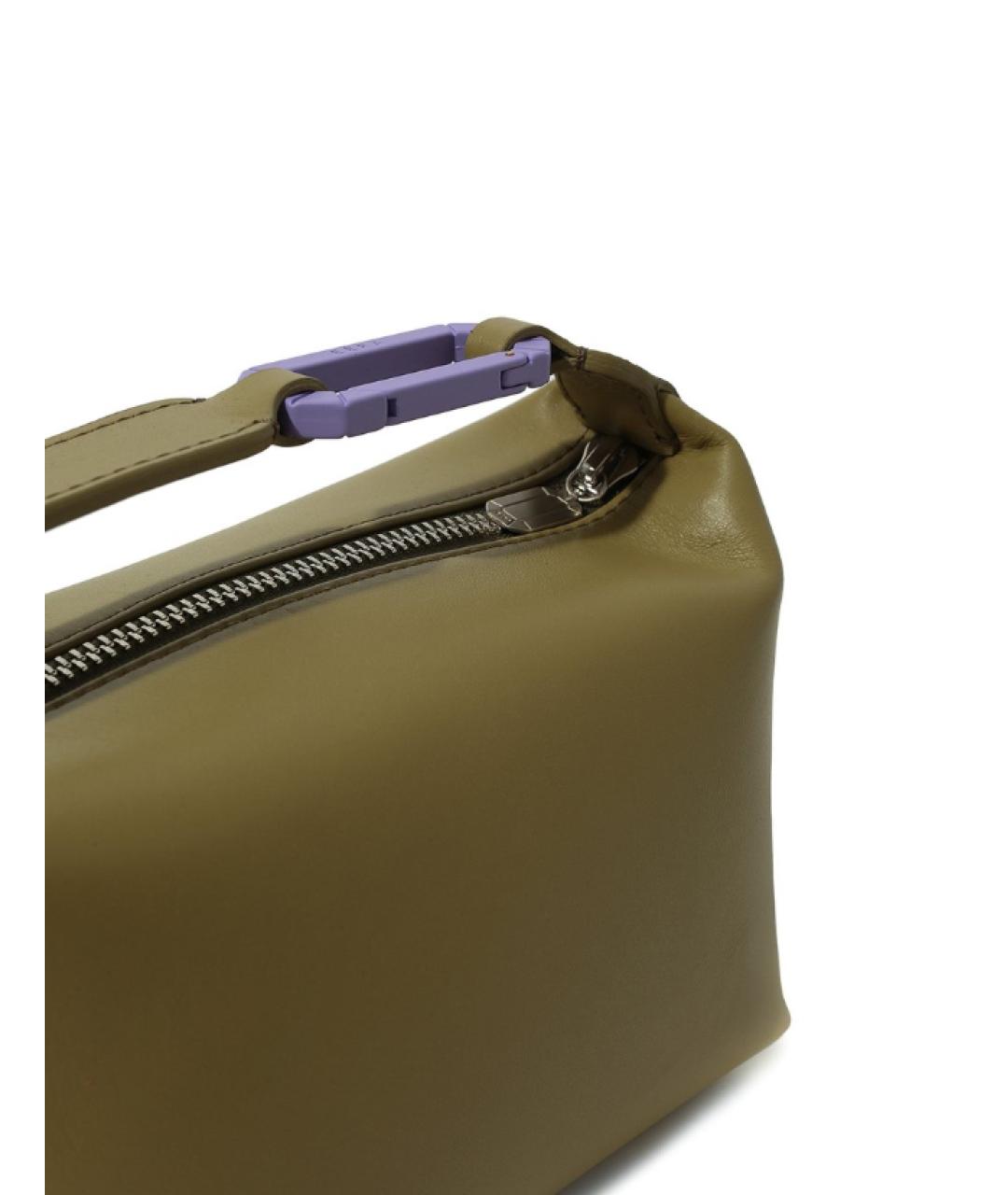 EERA Хаки кожаная сумка с короткими ручками, фото 2