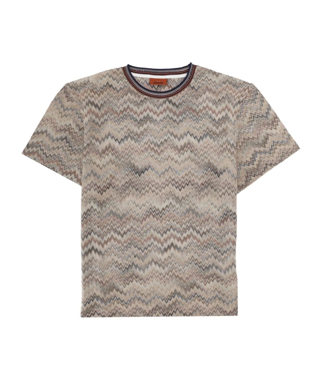 MISSONI Бежевая хлопковая футболка, фото 1