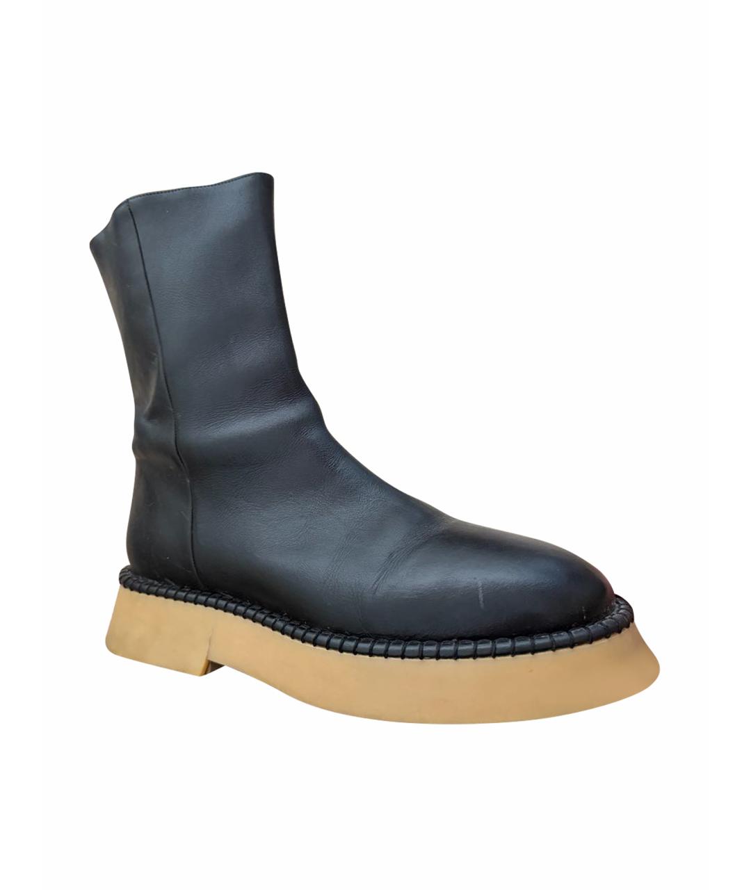 WANDLER Черные кожаные ботинки, фото 1