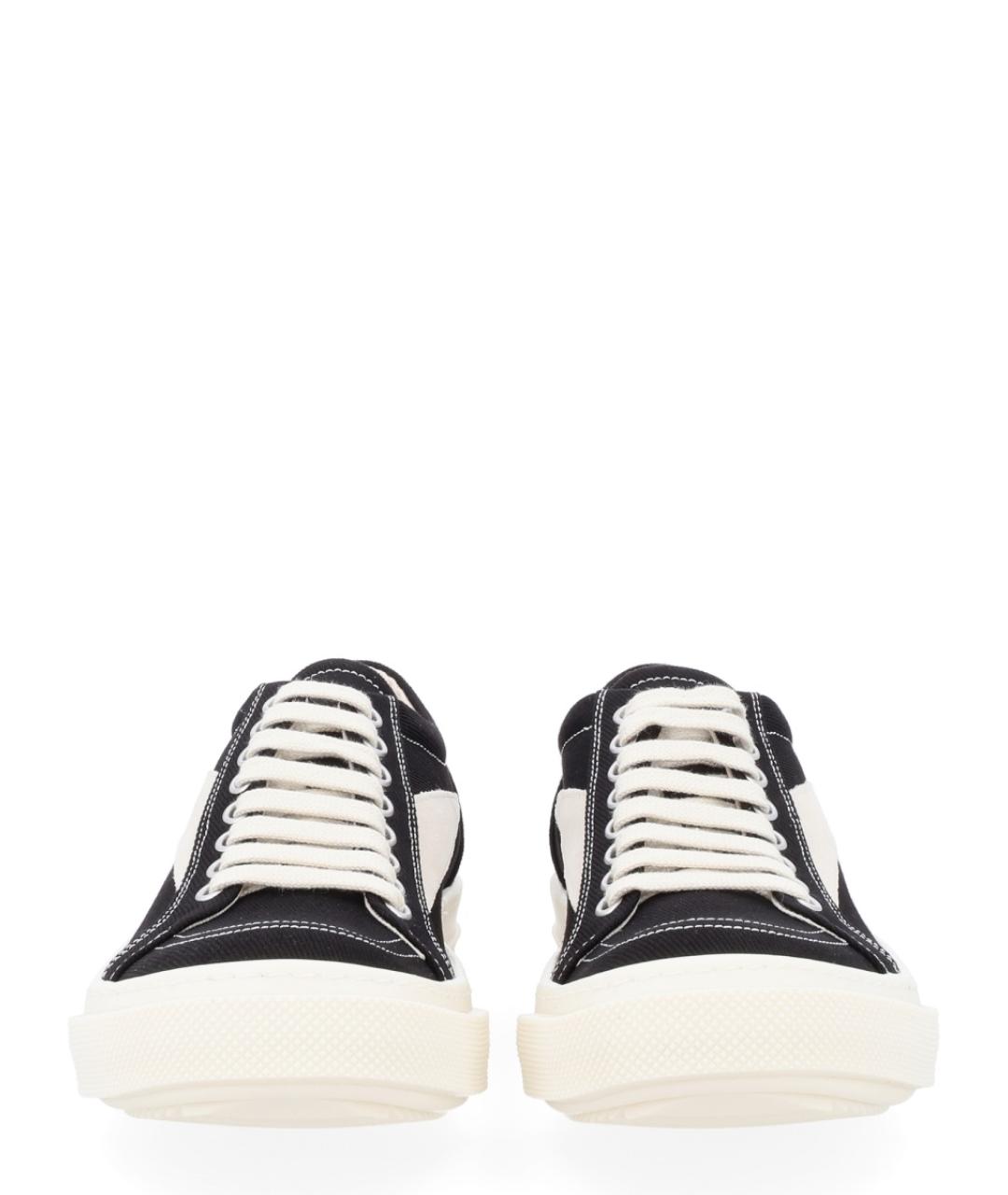 RICK OWENS DRKSHDW Черные текстильные кеды, фото 3