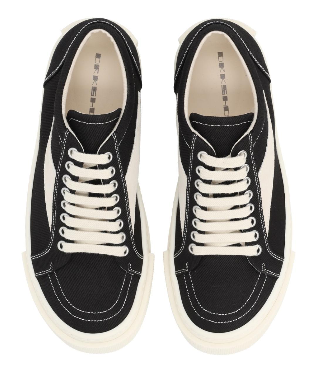 RICK OWENS DRKSHDW Черные текстильные кеды, фото 5