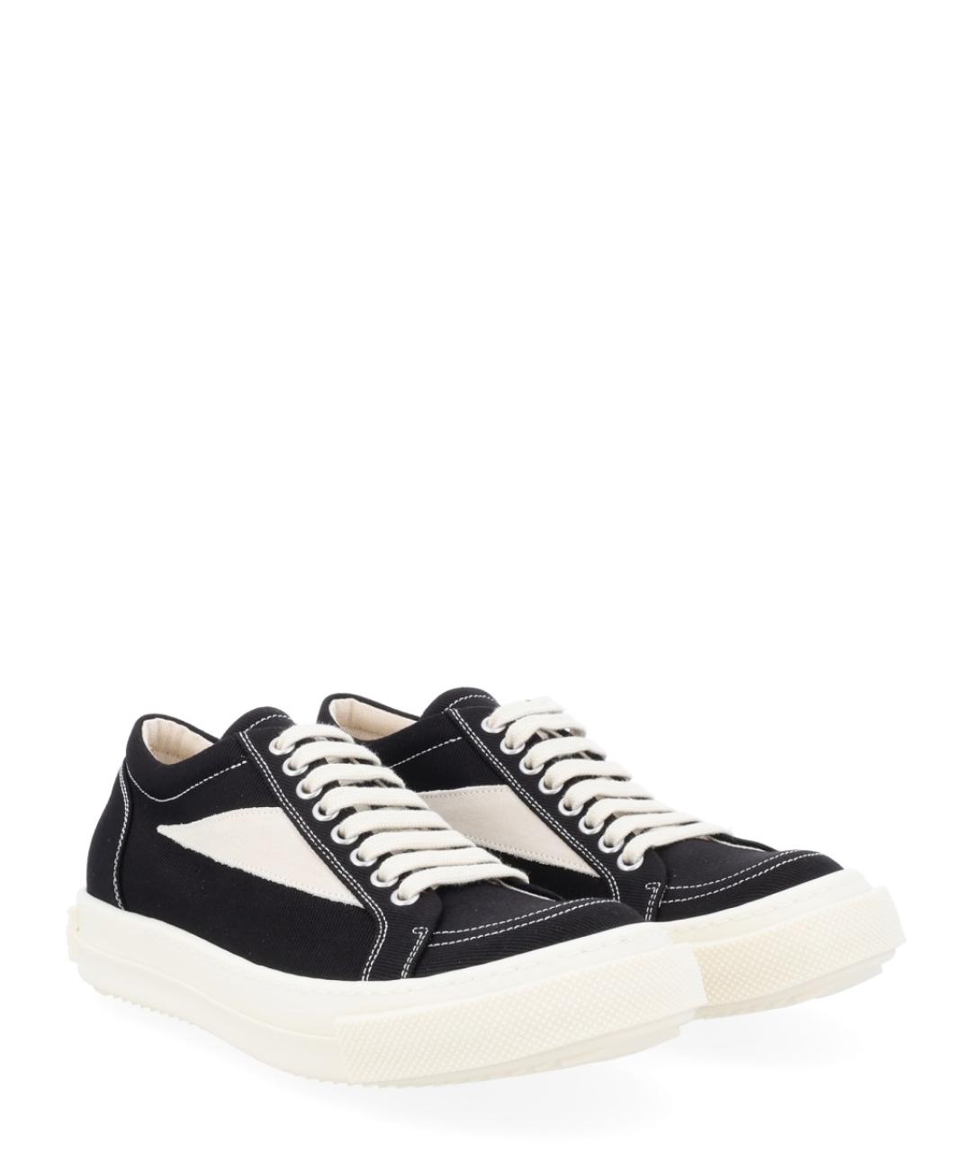 RICK OWENS DRKSHDW Черные текстильные кеды, фото 2