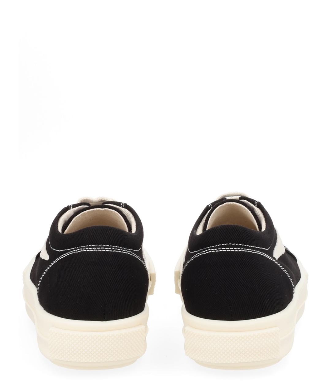 RICK OWENS DRKSHDW Черные текстильные кеды, фото 4