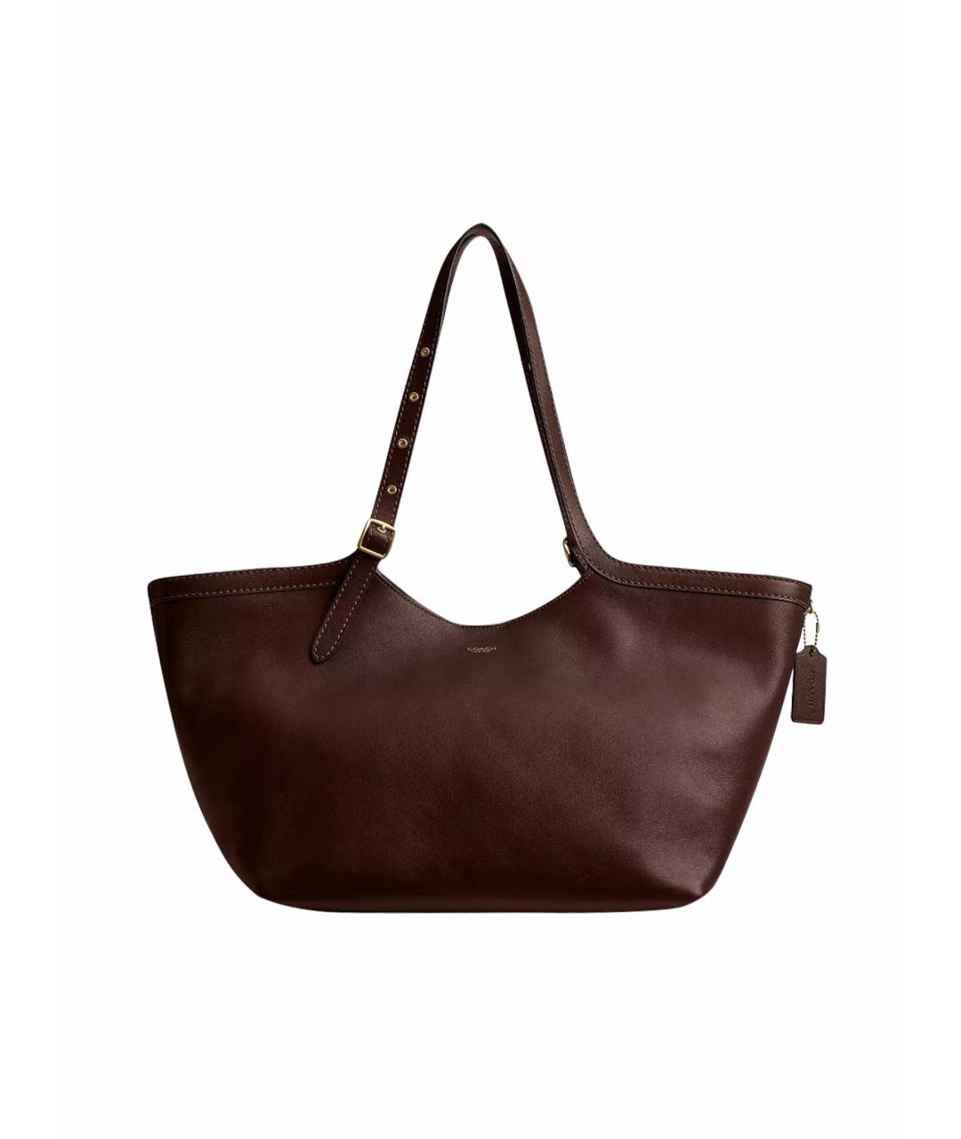 COACH Коричневая кожаная сумка тоут, фото 1