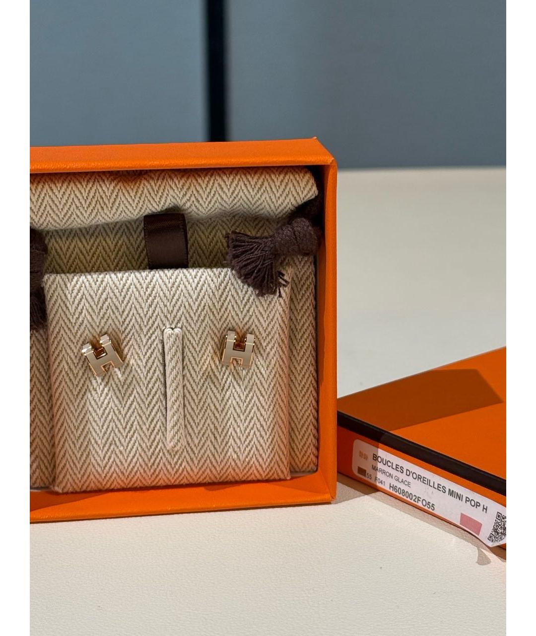 HERMES Золотые серьги, фото 4