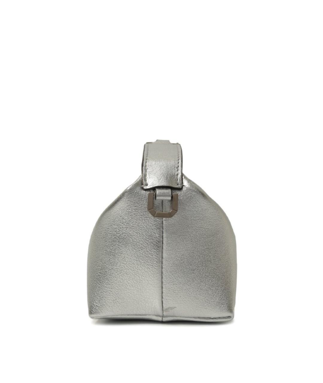 EERA Серебряная кожаная сумка с короткими ручками, фото 2