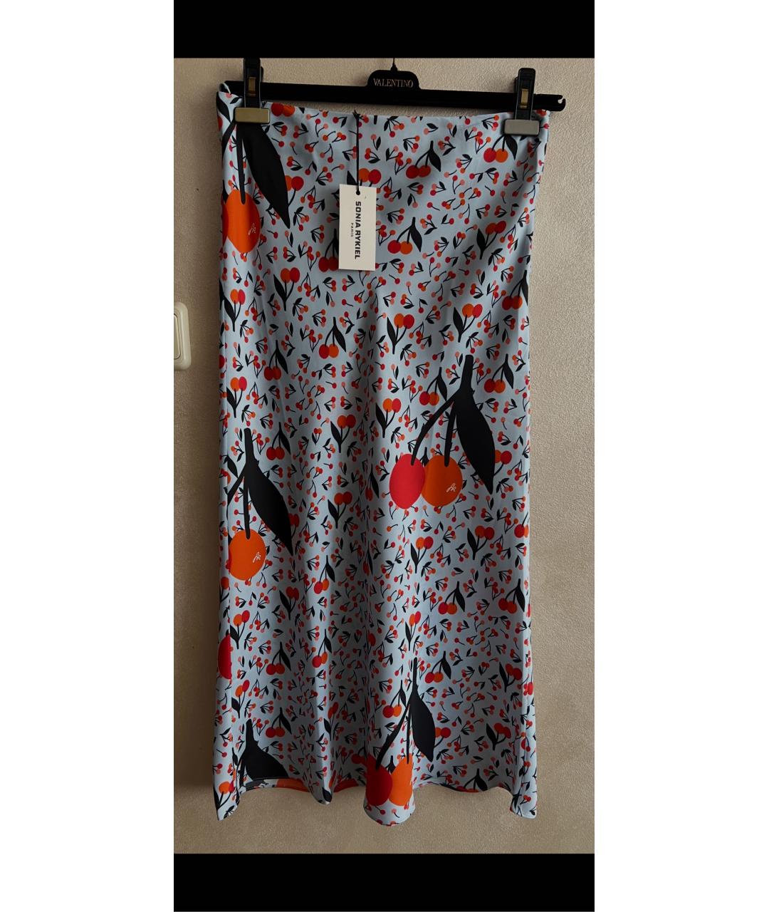 SONIA RYKIEL Мульти шелковая юбка миди, фото 2